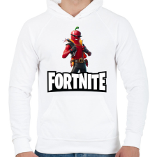 PRINTFASHION Fortnite Joey Caliante - Férfi kapucnis pulóver - Fehér férfi pulóver, kardigán