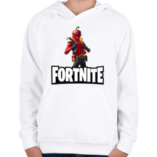 PRINTFASHION Fortnite Joey Caliante - Gyerek kapucnis pulóver - Fehér gyerek pulóver, kardigán