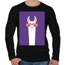 PRINTFASHION Fortnite Láma - Férfi hosszú ujjú póló - Fekete férfi póló