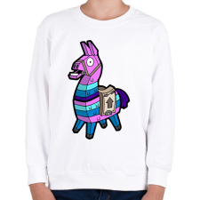PRINTFASHION Fortnite Láma - Gyerek pulóver - Fehér gyerek pulóver, kardigán