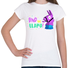 PRINTFASHION Fortnite Lama - Női póló - Fehér női póló