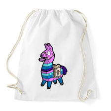 PRINTFASHION Fortnite Láma - Sportzsák, Tornazsák - Fehér tornazsák