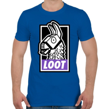 PRINTFASHION Fortnite Llama Loot - Férfi póló - Királykék női póló