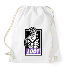 PRINTFASHION Fortnite Llama Loot - Sportzsák, Tornazsák - Fehér tornazsák
