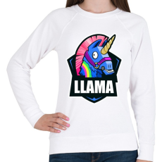 PRINTFASHION Fortnite LLÁMA - Női pulóver - Fehér