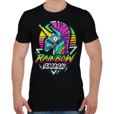 PRINTFASHION Fortnite Llama Rainbow - Férfi póló - Fekete női póló
