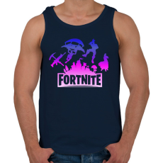 PRINTFASHION fortnite logó 3 - Férfi atléta - Sötétkék