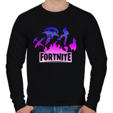 PRINTFASHION fortnite logó 3 - Férfi pulóver - Fekete férfi pulóver, kardigán