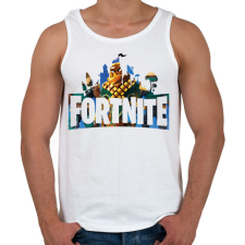 PRINTFASHION Fortnite logo Mancake - Férfi atléta - Fehér atléta, trikó