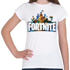 PRINTFASHION Fortnite logo Mancake - Női póló - Fehér női póló