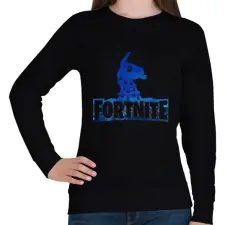 PRINTFASHION Fortnite logó - Női pulóver - Fekete női pulóver, kardigán