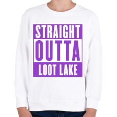 PRINTFASHION Fortnite - LOOT LAKE - Gyerek pulóver - Fehér