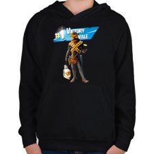 PRINTFASHION Fortnite Mancake #1 Victory Royal - Gyerek kapucnis pulóver - Fekete gyerek pulóver, kardigán