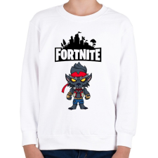 PRINTFASHION Fortnite Max Dire - Gyerek pulóver - Fehér gyerek pulóver, kardigán