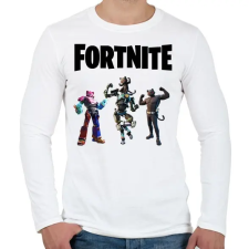 PRINTFASHION Fortnite Mecha - Férfi hosszú ujjú póló - Fehér férfi póló