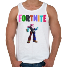 PRINTFASHION Fortnite Mecha Team Leader - Férfi atléta - Fehér atléta, trikó