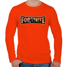 PRINTFASHION Fortnite narancs - Férfi hosszú ujjú póló - Narancs férfi póló