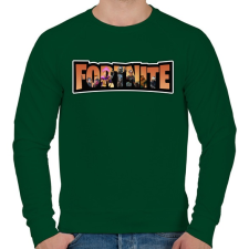 PRINTFASHION Fortnite narancs - Férfi pulóver - Sötétzöld férfi pulóver, kardigán