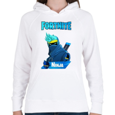 PRINTFASHION Fortnite Ninja  - Női kapucnis pulóver - Fehér női pulóver, kardigán