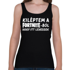 PRINTFASHION Fortnite - Női atléta - Fekete női trikó