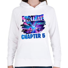 PRINTFASHION Fortnite - Női kapucnis pulóver - Fehér női pulóver, kardigán