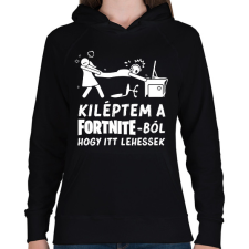 PRINTFASHION Fortnite - Női kapucnis pulóver - Fekete női pulóver, kardigán