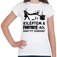 PRINTFASHION Fortnite - Női póló - Fehér női póló