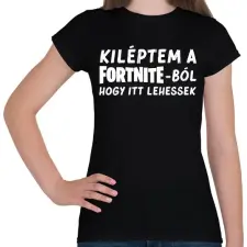 PRINTFASHION Fortnite - Női póló - Fekete női póló
