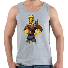 PRINTFASHION Fortnite Player - Férfi atléta - Sport szürke
