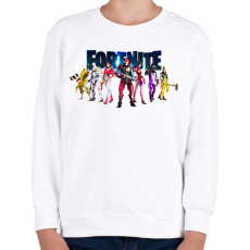 PRINTFASHION Fortnite poster 7  - Gyerek pulóver - Fehér