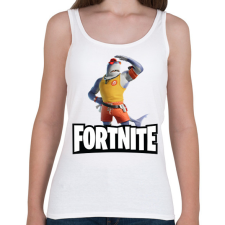 PRINTFASHION Fortnite Safety First Steve - Női atléta - Fehér női trikó