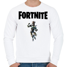 PRINTFASHION Fortnite Shadow Mecha Kitty - Férfi pulóver - Fehér