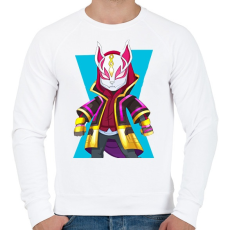 PRINTFASHION Fortnite skin - Férfi pulóver - Fehér