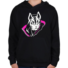 PRINTFASHION Fortnite skin - Gyerek kapucnis pulóver - Fekete