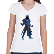 PRINTFASHION Fortnite Skin - Női V-nyakú póló - Fehér női póló