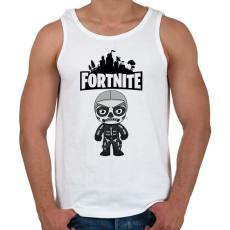 PRINTFASHION Fortnite Skull trooper - Férfi atléta - Fehér