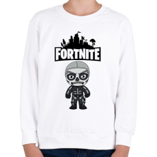 PRINTFASHION Fortnite Skull trooper - Gyerek pulóver - Fehér