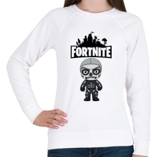 PRINTFASHION Fortnite Skull trooper - Női pulóver - Fehér női pulóver, kardigán