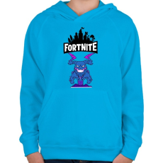 PRINTFASHION Fortnite Storm king - Gyerek kapucnis pulóver - Azúrkék