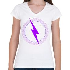 PRINTFASHION FORTNITE - STORM RUN! - Női V-nyakú póló - Fehér