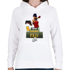 PRINTFASHION Fortnite születésnap - Női kapucnis pulóver - Fehér női pulóver, kardigán