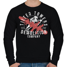 PRINTFASHION Fortnite - Tilted Towers Company - Férfi pulóver - Fekete