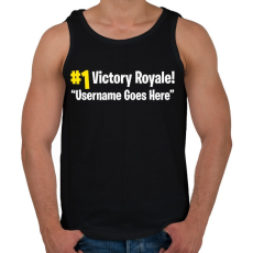PRINTFASHION Fortnite Victory Royale - Férfi atléta - Fekete