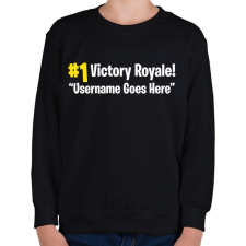 PRINTFASHION Fortnite Victory Royale - Gyerek pulóver - Fekete gyerek pulóver, kardigán