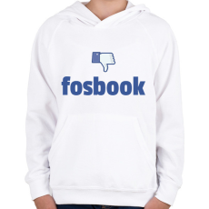 PRINTFASHION fosbook - Gyerek kapucnis pulóver - Fehér