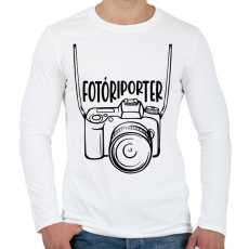 PRINTFASHION Fotóriporter - Férfi hosszú ujjú póló - Fehér