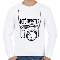 PRINTFASHION Fotóriporter - Férfi pulóver - Fehér