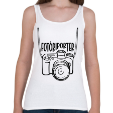 PRINTFASHION Fotóriporter - Női atléta - Fehér női trikó