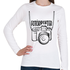 PRINTFASHION Fotóriporter - Női hosszú ujjú póló - Fehér női póló