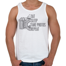 PRINTFASHION Fotós napirend - Férfi atléta - Fehér